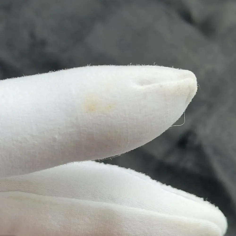 Vintage Aris white cotton wrist gloves with scalloped‎ hem